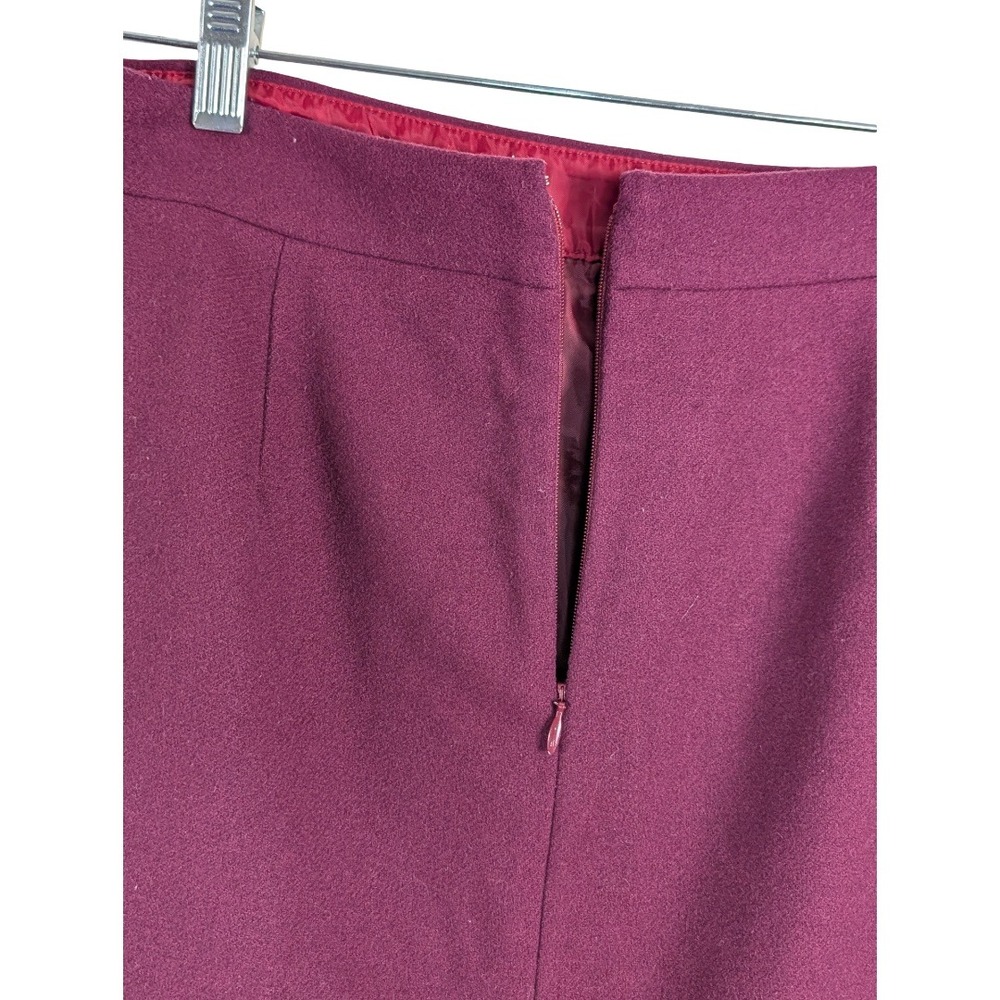 J.Crew The Pencil Skirt Women‎ 2 Burgundy Wool Blend Professional Office - Picture 8 of 10